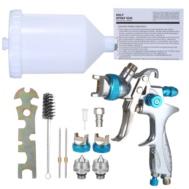 Pulverizador de pintura con alimentación por gravedad y depósito de 600 ml, 1,4 mm/1,7 mm/2,0 mm