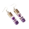 thumbnail image 2 of Qarigey 1 par de pendientes de gota para mujer, colgante de botellas de cristal con flores, pendiente para fiesta, aniversario, joyería Type1 NO1, 2 of 6