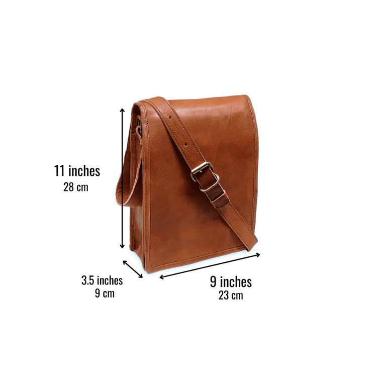 Jaald 11 Leather Messenger Bag Cross Body Satchel Shoulder Bag Small Side Sling Purse for Women Gift for Men HandBags iPad Bag