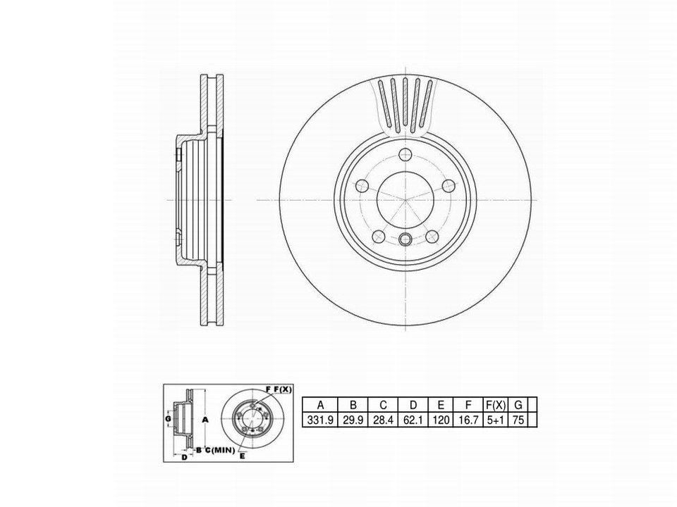 Winstop Brake Rotor, Front WS241201, BMW X5 2006-2000