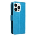 thumbnail image 4 of TECH CIRCLE Case for iPhone 15 Pro (2023) - [Embossed Tree Design] Protective PU Leather Wallet Case with [Card Holder /Wrist Strap] Fold Stand Folio Cute Cover Shell, Blue, 4 of 8