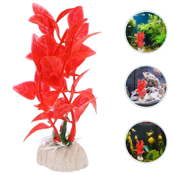 unbranded 20Ud Artificiales Para Acuario Decorativas De PVC Color Con Para De Peces