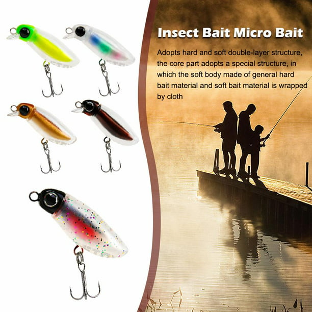 Soft Plastic Artificial Insect Bait Wobblers Micro Trout Lure Fishing X9P3  
