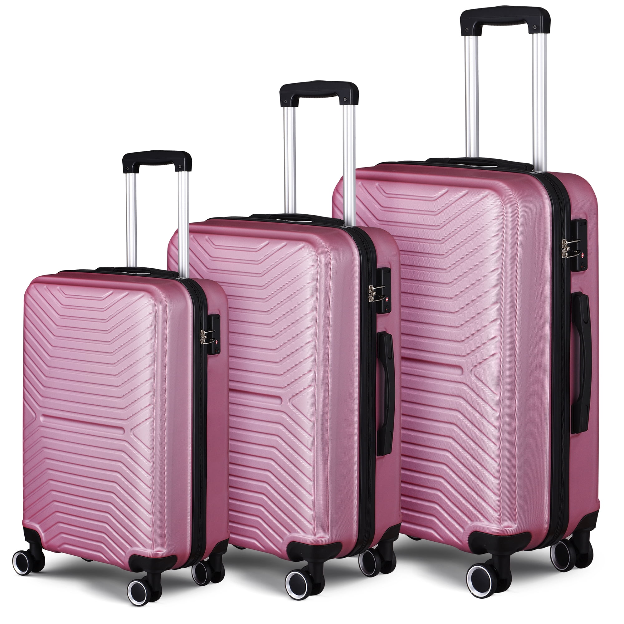 XGeek 3 Pcs Luggage Sets, Expandable ABS Hardshell Expandable Luggage