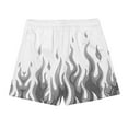 thumbnail image 5 of Fathers Day Gifts DDAPJ pyju Men's Novelty Swim Trunks 3D Flame Printed Beach Shorts Drawstring Elastic Waist Board Shorts Quick Dry Bathing Suit Swimming Shorts Gray L, 5 of 9
