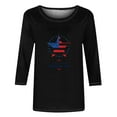 thumbnail image 4 of Camisetas de Manga Corta para las Mujeres Día de la Independencia Impreso Suelto Cuello Redondo Tee, Casual Y Blusas Festivas para las Mujeres Casual, 4 of 4
