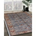 thumbnail image 2 of Ahgly Company Indoor Square Mid-Century Modern Maroon Purple Oriental Area Rugs, 5' Square, 2 of 6