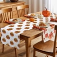 thumbnail image 5 of Fall Table Runner Thanksgiving Leopard Print Pumpkin Table Runners Sunflower Autumn Harvest Cotton Linen Dresser Scarf Kitchen Dining Table Decor for Fall Holiday Party Decor 13x36 Inch, 5 of 9