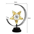 thumbnail image 2 of Lámpara de mesa con forma de estrella, lámpara de escritorio LED con puerto USB para decoración de sala de estar. negro alimentado por USB, 2 of 8