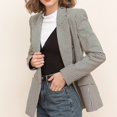 thumbnail image 2 of Thin Velvet Trim Half-Turtleneck Top With Stretch Contrast Blouse Underneath, 2 of 8