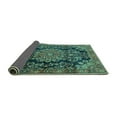 thumbnail image 2 of Ahgly Company Indoor Round Medallion Turquoise Blue Traditional Area Rugs, 3' Round, 2 of 4