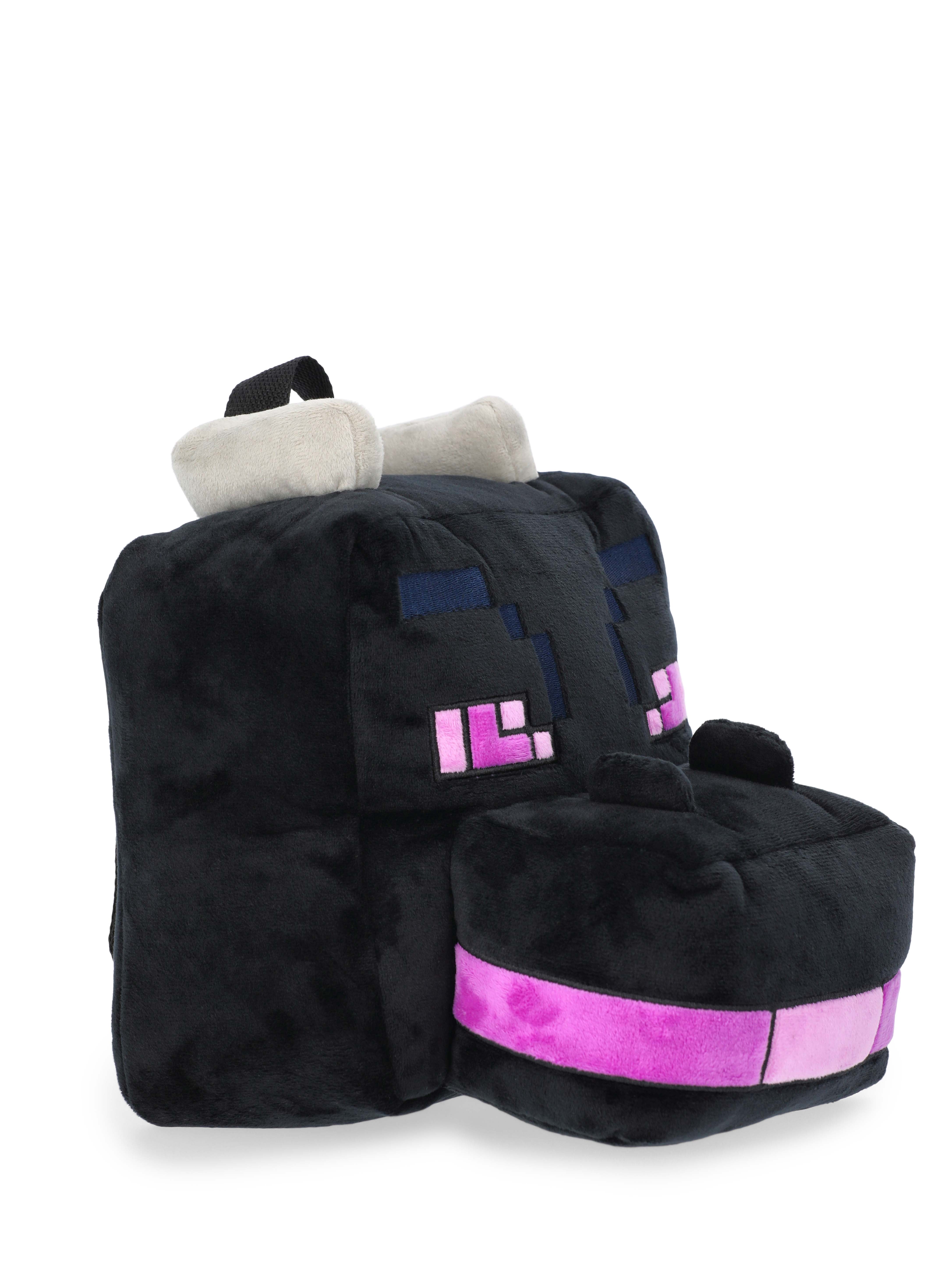 Minecraft Boys Ender Plush Backpack, 12.5" Black