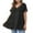 Black, variant on RYRJJ Womens Plus Size Summer Tops Eyelet Short Sleeve Peplum Babydoll Shirts Crew Neck Tunics Casual Ruffle Hem Blouse Loose Fit Tees