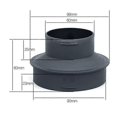thumbnail image 2 of 90mm to 60mm Parking Heater Ducting Reducer Connector Air Heater Duct Pipe Reducer Adapter Converter, 2 of 5