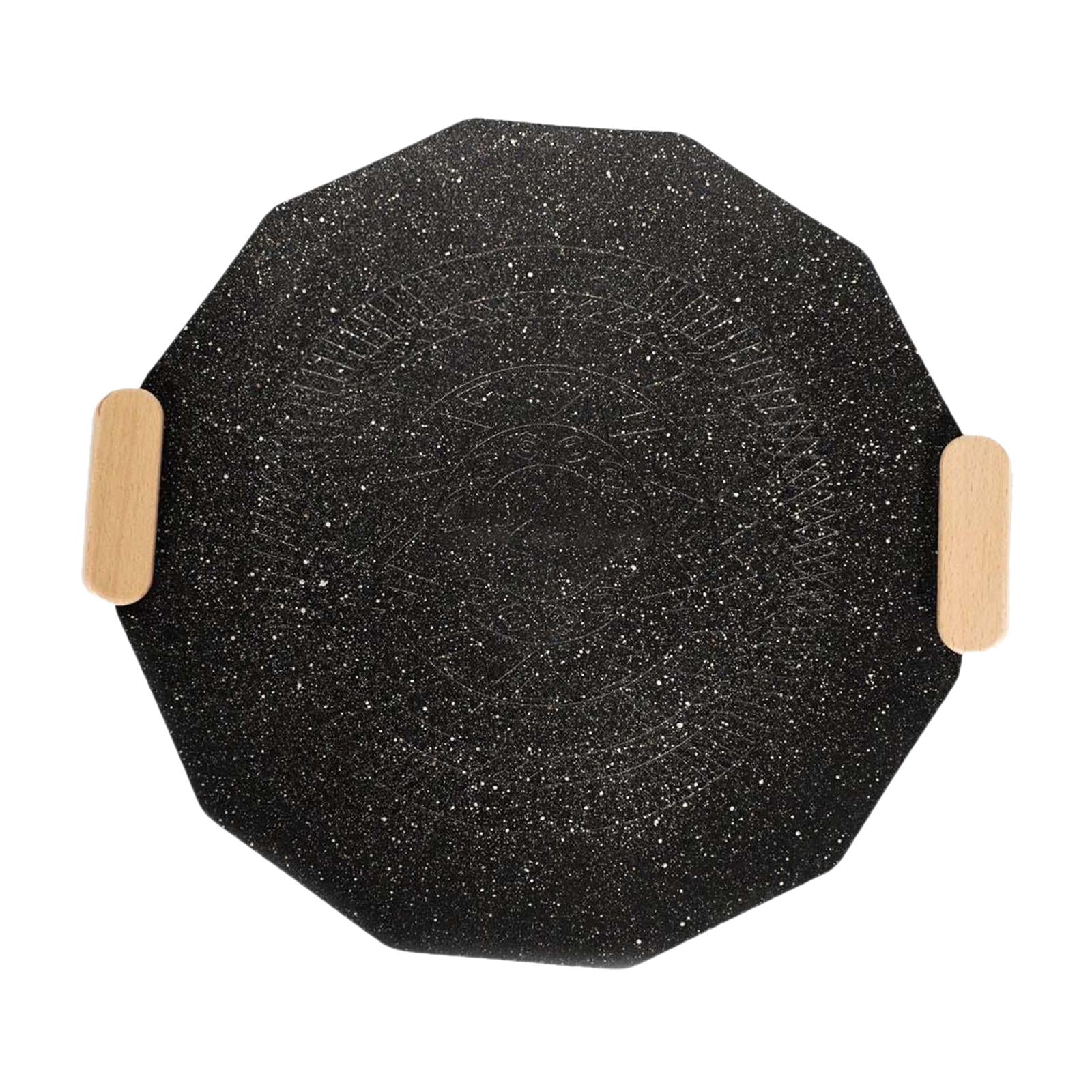 Nishiyuenyi Nonstick Grill Pan, BBQ Cast Pan, Multifunctional Portable Hand Grip Grill Pan,
