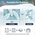 thumbnail image 7 of VUNATE Outdoor Rug Carpet 5'x8' Waterproof Reversible Patio Rug Portable Indoor Outdoor Rug Plastic Straw Rug for Beach RV Camping Garden Picnic Deck Backyard Tropical Porch Decor Blue and White, 7 of 7