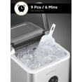 NORTHCLAN Ice Maker Countertop, 9 Bullet Ice in 5 Minutes, 28 lbs Ice