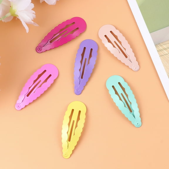 KAKOWELY Candy Color Hair Clips Drop Shape Metal Mini Hair Accessories for Girls Daily Wearing 30pcs