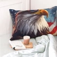 thumbnail image 4 of Rateoe Bald Eagle Pilot Pattern Decorative Pillow Case,Throw Pillow Covers,Plush Pillow Cover,Soft Pillow Case,Velvet Pillow Case-14"x20", 4 of 6