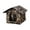 Brown, variant on Outdoor Portable Cloth Cat Bed with Removable Zippered for Small Cats and Cozy Indoor and Outdoor Cat Napping Lightweight Shelter for Travel and Home, 40 cm, Green