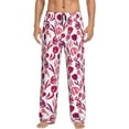 thumbnail image 2 of Kdxio Tulips Flowers Print Men's Sleep Pajama Pant Lounge Pants with Pockets, 2 of 8