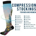 thumbnail image 4 of Coolnut Beautiful Wildflowers and Butterflies (11) Compression Socks Women Men Knee High Stockings for Sports, Running, Travel 1Pair Gift, 4 of 7