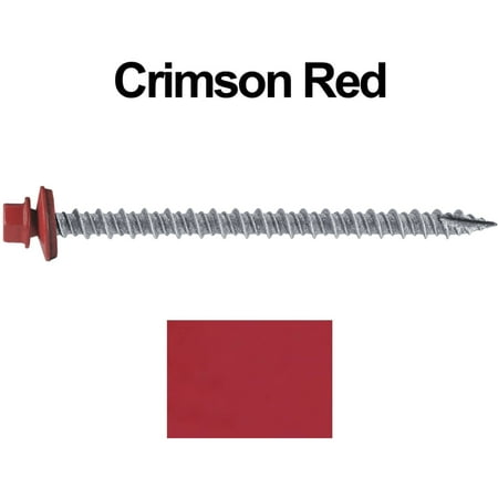

Jake Sales Brand - #10 x 3 Metal Roof Screw ~250- Hex Head - Type 17 Tip - EPDM washer - CRIMSON RED