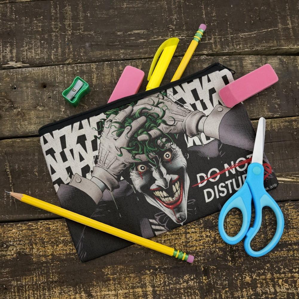 Batman Disturbed Joker Pencil Pen Organizer Zipper Pouch Case