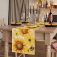 thumbnail image 2 of Table Runners 72 Inches Long Dress Scarves, Sunflower Farmhouse Kitchen/Dining Table Runner, Coffee Tablerunners, Yellow Floral Elegant Pastoral Flowers Rustic 14x72 Inch, 2 of 9