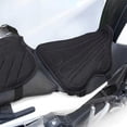 thumbnail image 4 of Motorcycle Air Seat Cushion, Lycra Elastic Fabric Shock Absorption & Pressure Relief Pad, Breathable Anti-Slip Universal Comfort Seat Cover for Long Rides, Black, 4 of 8