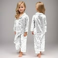 thumbnail image 3 of Hiiyo Big Girls Coloring Pajama Sets Satin DIY Hand Painted Sleepwear Home Clothes, 3 of 7