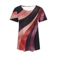 thumbnail image 5 of Otvok Ladies Blouses Casual Short Sleeved Loose Round Neck Printed Tops, 5 of 6