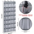 thumbnail image 2 of IZEYNO Over the Door Shoe Organizer, 28 Mesh Pockets Hanging Shoe Organizer for Closet, Gray, 1 Pack, 2 of 6