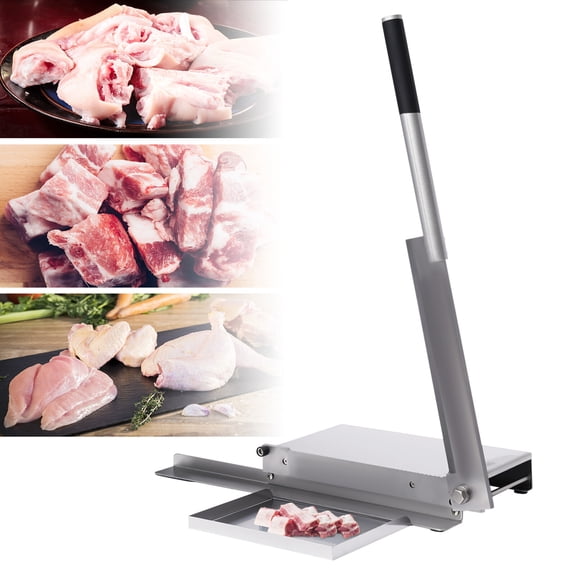 Manual Frozen Meat Slicer Mutton Ham Beef Cutter Cutting Machine Stainless Steel for Cutting Pig Feet, bar Bones, Beef Ribs, Lamb Chops