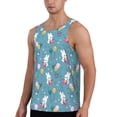 thumbnail image 2 of Easygdp Rabbit And Balloon Men's Tank Top, Sleeveless Muscle T Shirts, Breathable, Quick-Dry, Loose for Gym, Running, Fitness - Medium, 2 of 9