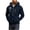 Navy, variant on Men's Athletic Hoodies Solid Color Long Sleeve Zip Up Sweatshirt With Pockets Thick Casual Cross Letter Print Fleece Jacket for Daily Travel Outdoor