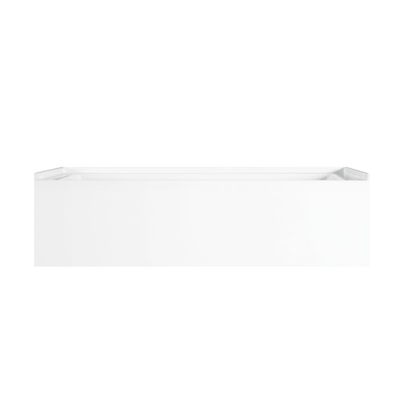 Transolid Unity 60-in x 30-in x 20-in Alcove Acrylic Bathtub With Left Hand Drain, White (Glossy), White0