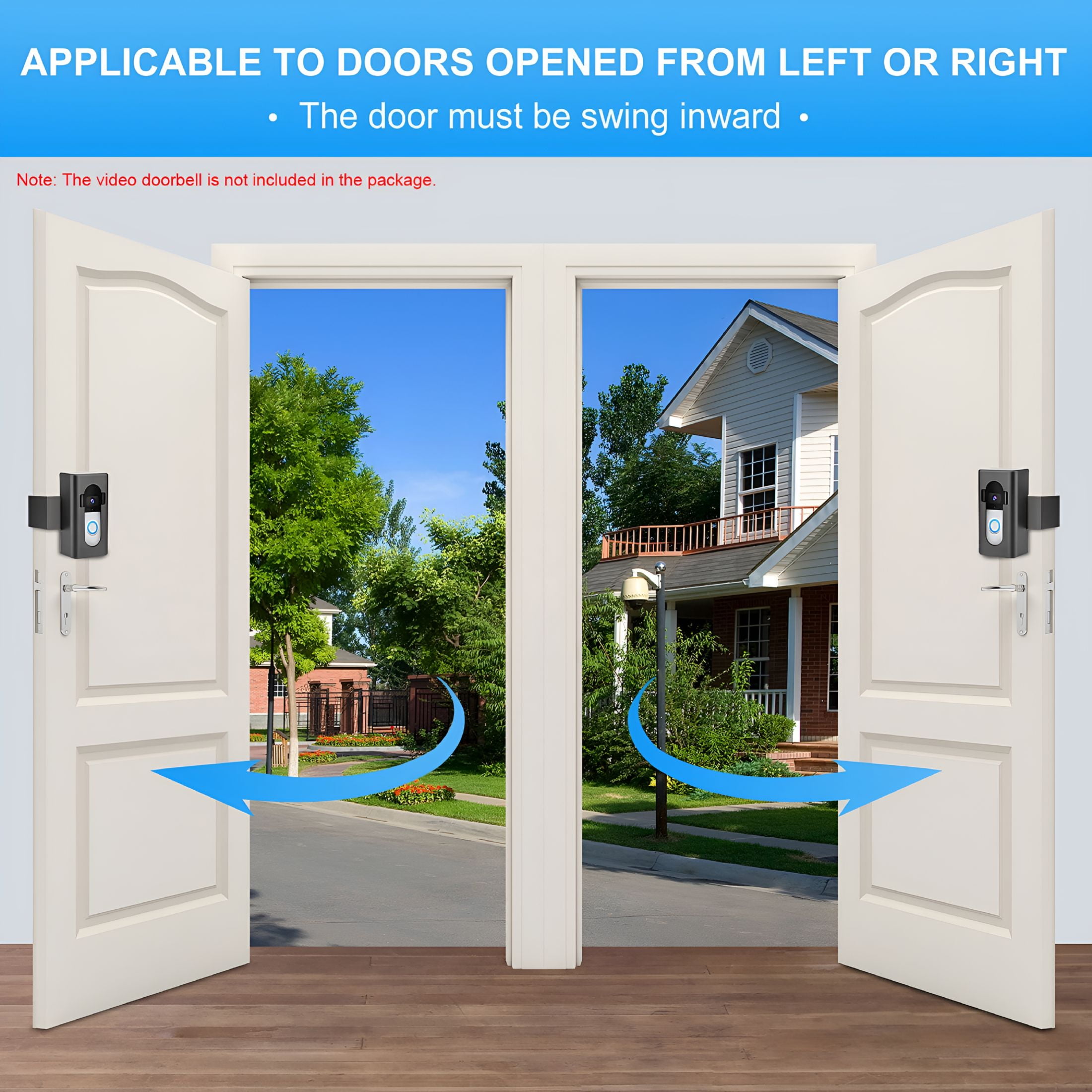 GJX Doorbell Mount Video Doorbell Mount Easy Installation No Drill Compatible with Video Doorbell 1/2/3/3 Plus/4Pro Suitable for Dorm Apartment Business Office Studio