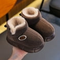 thumbnail image 2 of FUZHIQ Winter Snow Boots Kids Size 4,Winter Warm Lined Boots for Girls Kids Non Outdoor Soft Sole Childrens Ankle Booties Toddler Casual Footwear,3.5-4 Years, 2 of 3