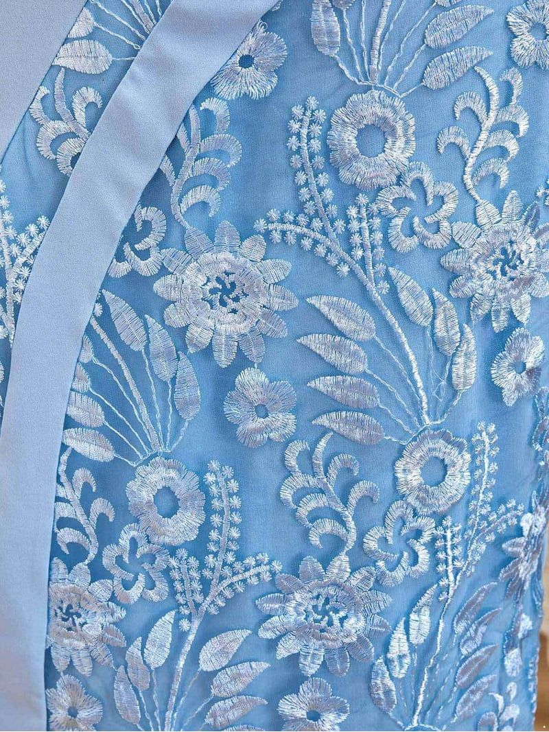 CHICTRY Womens Plus Size Midi Cocktail Dress Embroidered Lace Short Sleeve  Mother of The Bride Dress Light Blue 3XL - Walmart.com