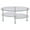 Clear, variant on Topbuy Oval Coffee Table Tempered Glass Top Tea table w/ Chrome Base  for Living Room Clear