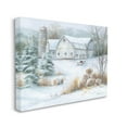 thumbnail image 3 of Niveous Country Barn Snow Scene Landscape Painting Gallery Wrapped Canvas Print Wall Art, 3 of 7