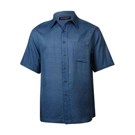 Roundtree & Yorke Men's Mini-Squares Short Sleeves Shirt - Walmart.com