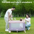 thumbnail image 6 of Pamo Babe 4-in-1 Baby Playard with Bassinet & Changing Table for Newborn,4-Panels Playpen, 6 of 10