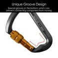 [2 Pack] Climbing Gear Aluminum Screw Carabiner iClover Locking