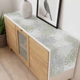 thumbnail image 4 of Sage Green White Table Runner - 108 Inch Long, Kitchen Dining Table Runner Dresser Scarves, Abstract Grey Chrysanthemum Flower Farmhouse Decor for Coffee Tables Wedding Party Banquet, 4 of 8