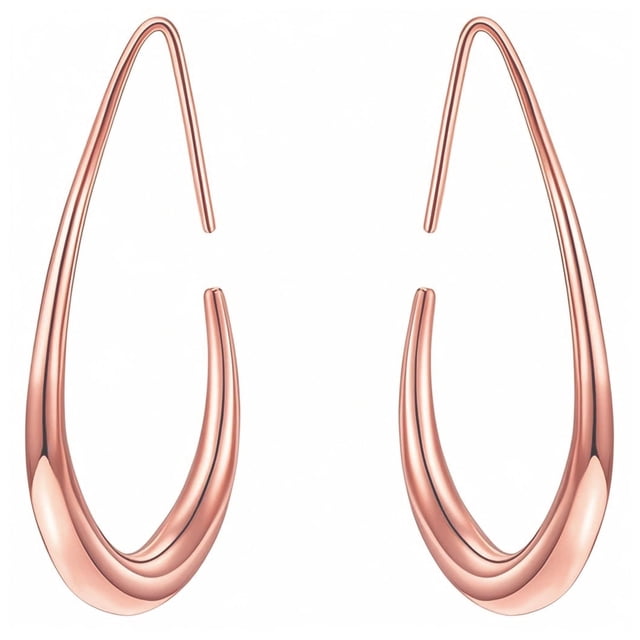 Pendientes Conmezer Teardrop Hoop chapados en oro de 18 quilates para mujer