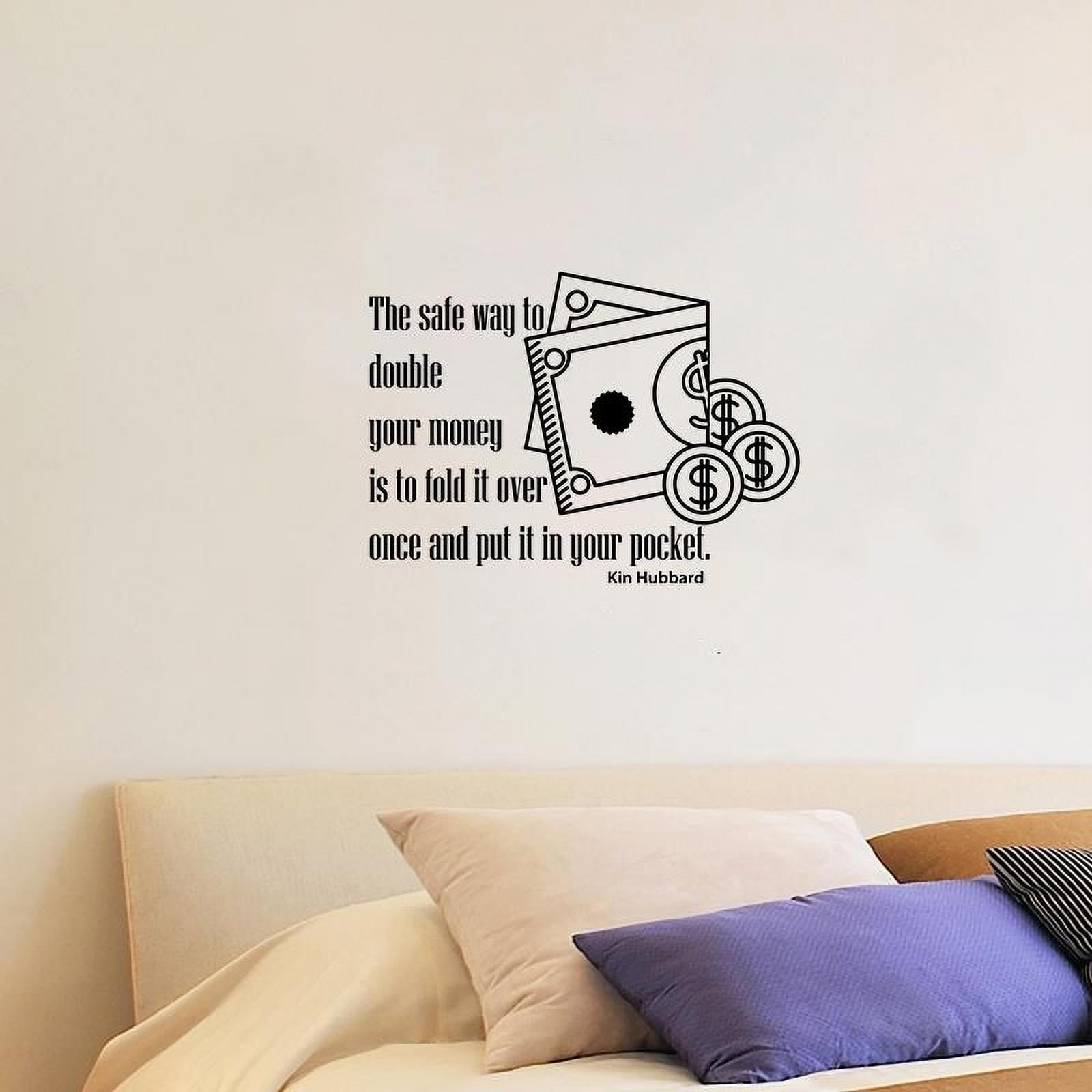 MONEY HAPPINESS DOGS vinyl wall sticker saying words mural decal home fun decor 