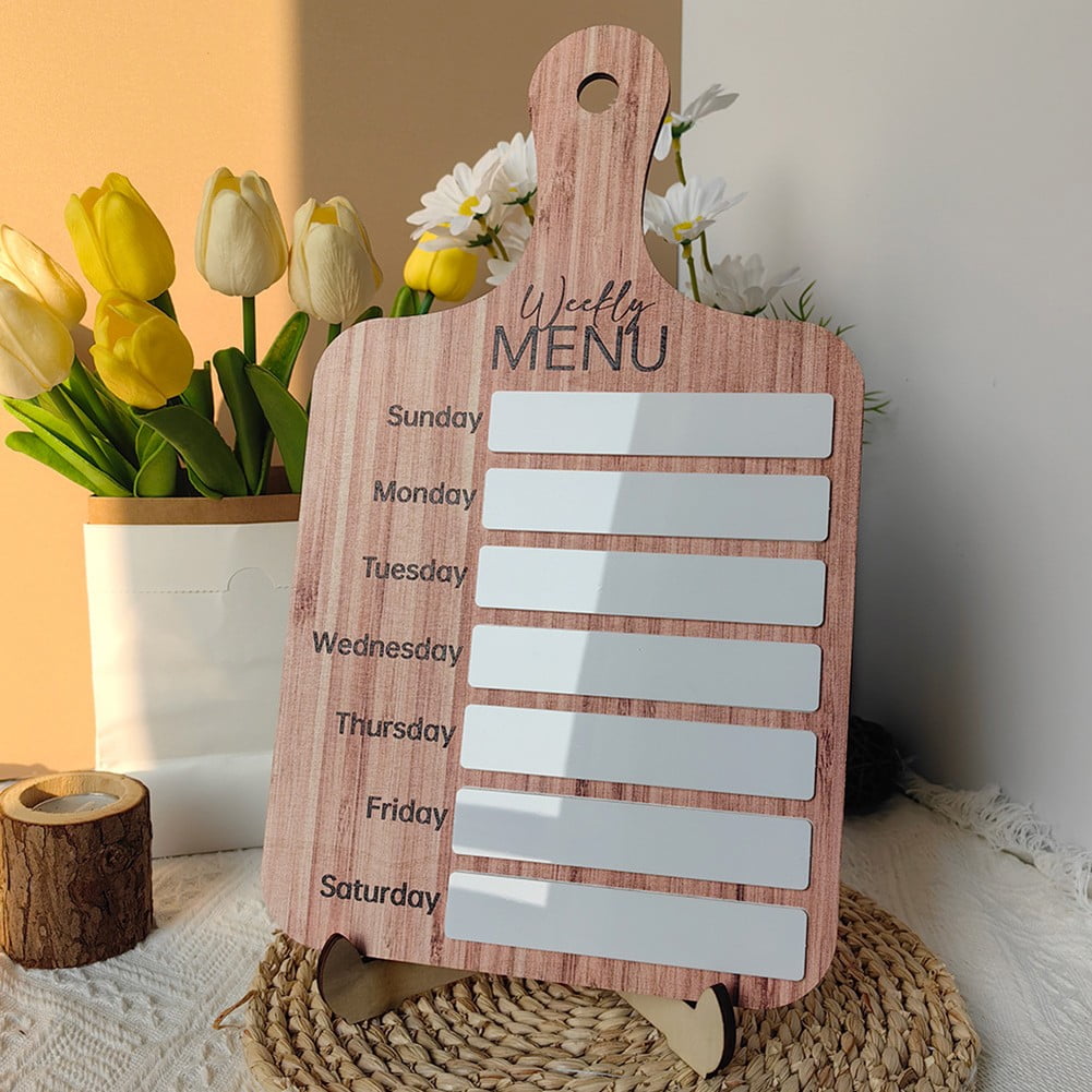 Girlsshop Magnetic Meal Planner Refrigerator Magnet Weekly Menu Board Dinner Meal Planner