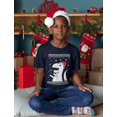 thumbnail image 4 of Tstars Little Boys Big Trex Kids Christmas Gift Santa Christmas Solid Print T Shirt, 4 of 5